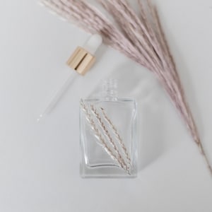Frasco de sérum de hierba de la pampa con gotero para aceites esenciales y belleza, 30 ml