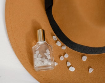 Aurora roller bottle for essential oils, moonstone-infused, 15ml