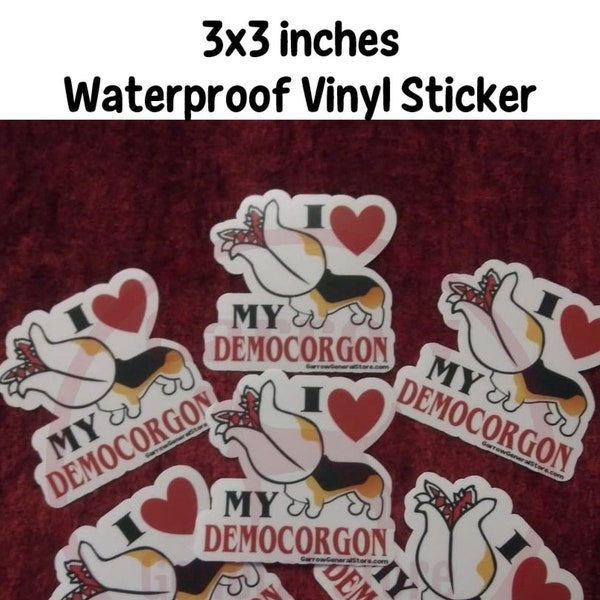 Demogorgon, Stranger Things, Corgi Inspired Sticker: premium vinyl for car windows, car bumper stickers, laptops, tablets, and more!