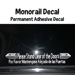 Monorail Inspired Decal: premium vinyl for laptops, car windows, car bumper stickers, laptops, tablets, and more!