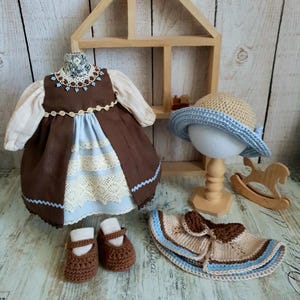 Set of clothers for waldorf doll 16 inches.Waldorf doll.Soft doll dress.Waldorf puppe.