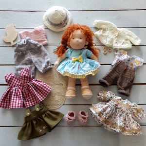 Waldorf doll 10 inches.Waldorf doll set of clothes.Waldorf puppe.