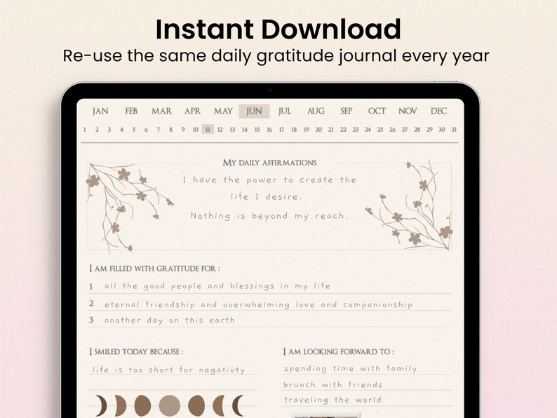 GoodNotes、iPad用デジタルデイリー感謝ジャーナル（デジタルダウンロード） 画像 5