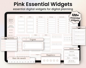 Pink Digital Planner Widgets: GoodNotes, iPad (Digital Download)
