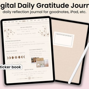 GoodNotes、iPad用デジタルデイリー感謝ジャーナル（デジタルダウンロード） 画像 1