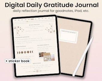 Digitaal dagelijks dankbaarheidsdagboek voor GoodNotes, iPad (digitale download)