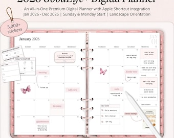 2026 Digital Planner, 2026 GoodLife+ Planner, 2026 Planner, 2026 iPad Planner, Goodnotes Life Planner, All-in-one Premium iPad Planner
