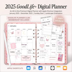 2025 Digital Planner, 2025 GoodLife+ Planner, 2025 Planner, 2024 iPad Planner, Goodnotes Life Planner, All-in-one Premium iPad Planner