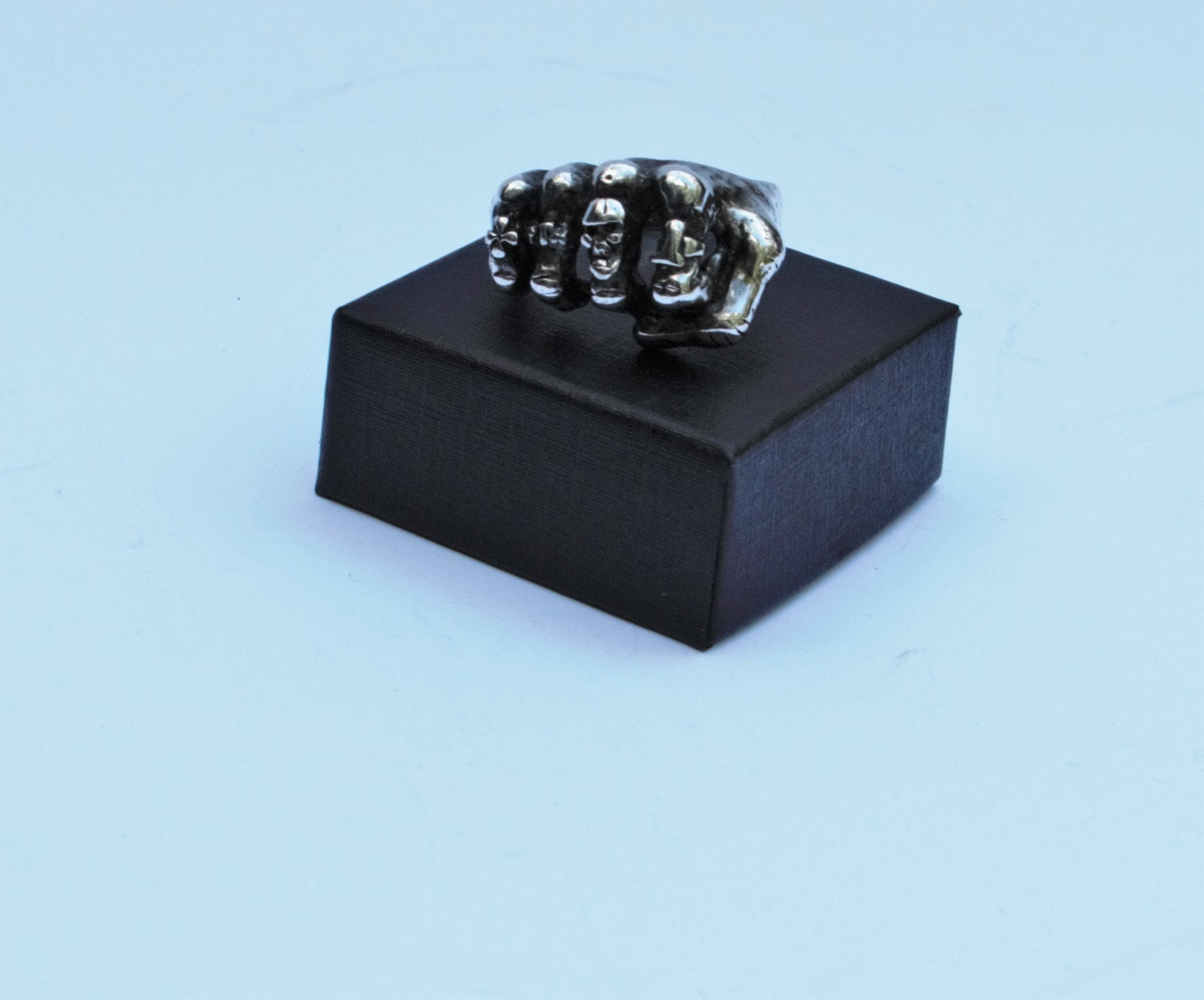 Anillo de puño G&S 1986 joyería vintage tamaño 13 Etsy