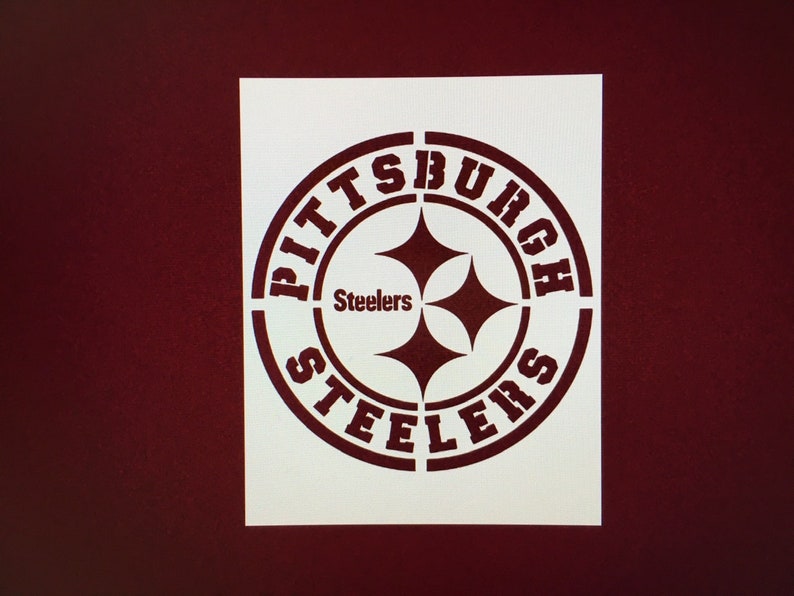 steelers stencil 11x85 11x139 etsy