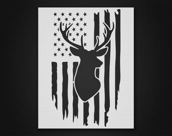 Deer stencil - Reusable&Durable Mylar - 10 mil