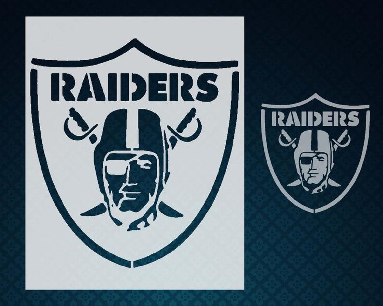 Raiders stencil Reusable&amp;Durable Mylar 10 mil | Etsy