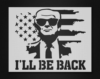 Stencil Trump - Mylar riutilizzabile e resistente - 10 mil