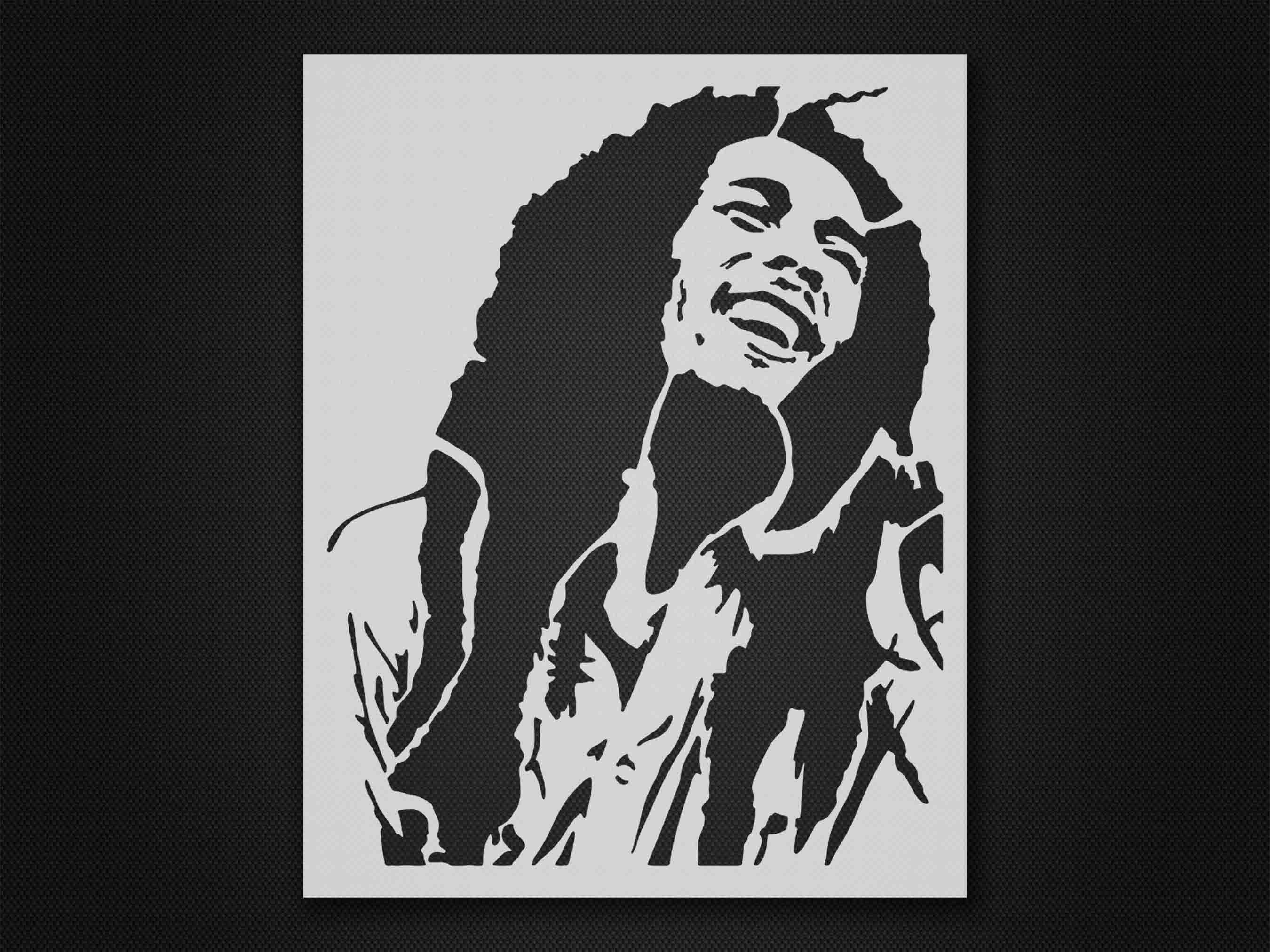 Bob Marley stencil 11x8.5 11x13.9 Etsy