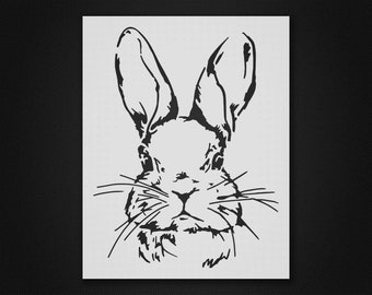Rabbit Stencil | Etsy