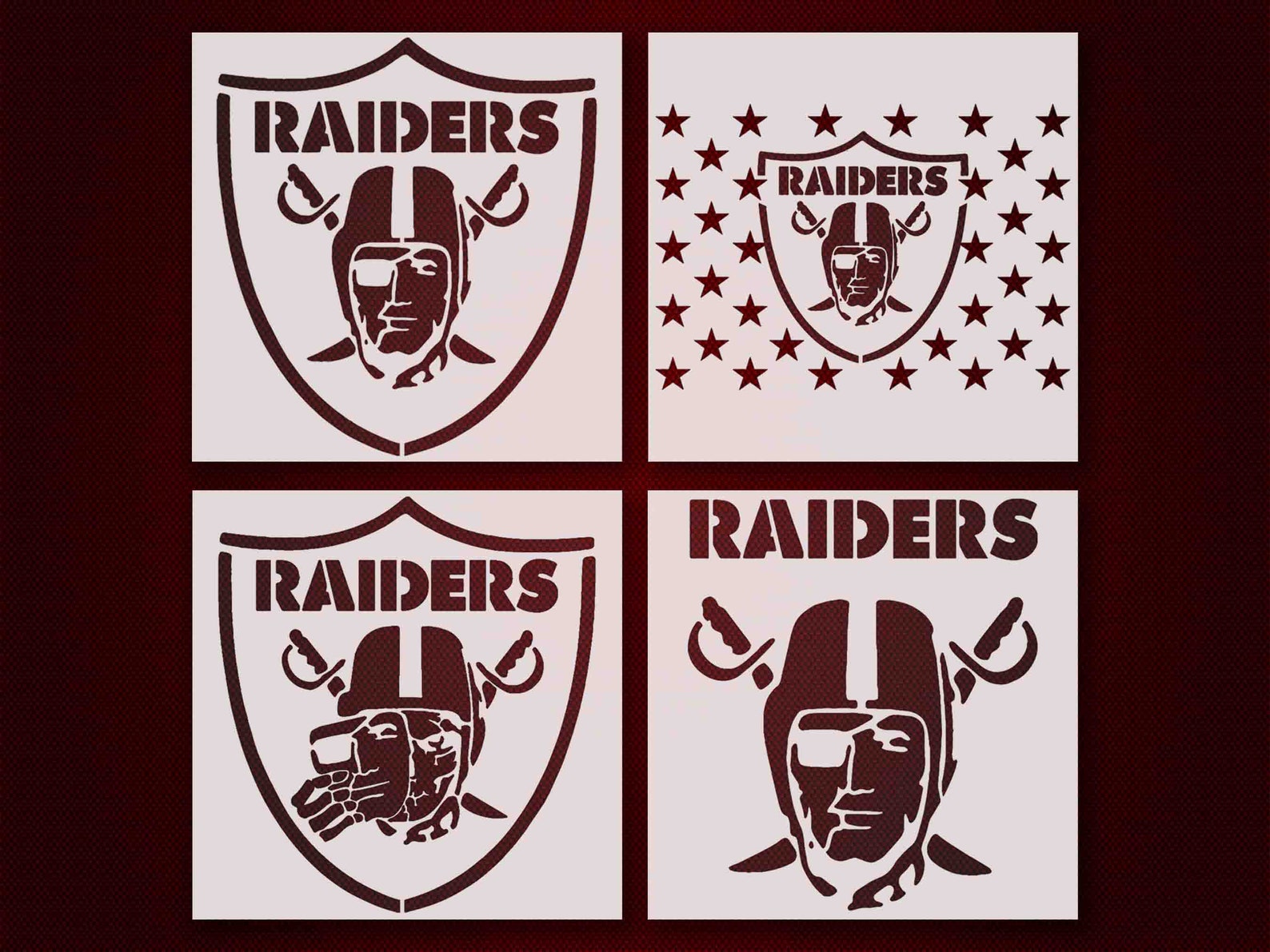 Raiders stencil Reusable&Durable Mylar 10 mil Etsy