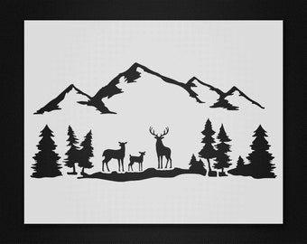 Deer stencil - Reusable&Durable Mylar - 10 mil