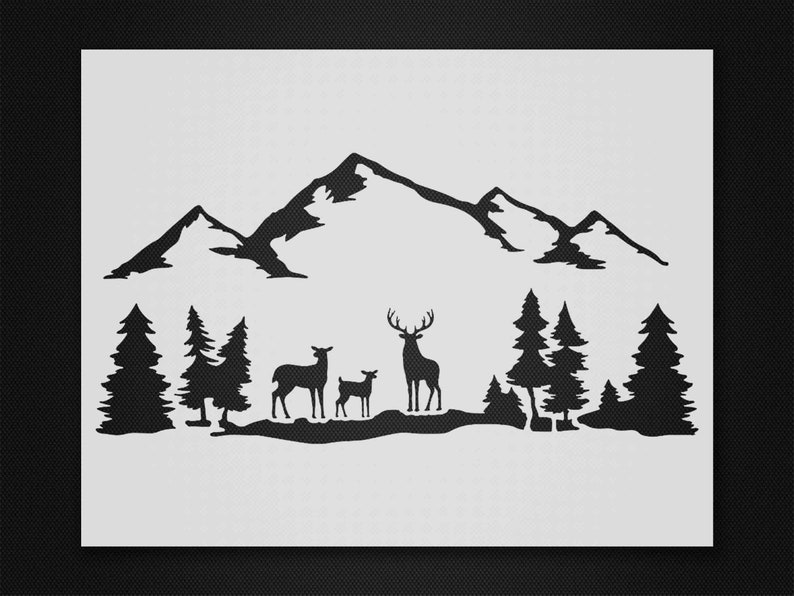 Deer stencil Reusable&Durable Mylar 10 mil image 1