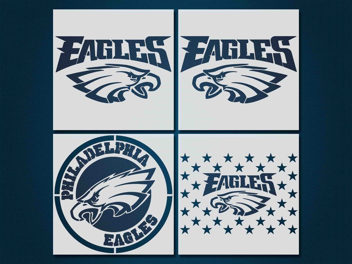 Eagles Stencil Reusable Durable Mylar 10 Mil 254 Micron Etsy free-philadelphia-eagles-printables-printable-templates