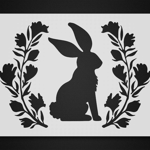 Rabbit Stencil - Etsy