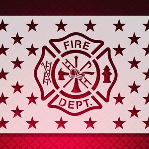 Fire Department stencil - 11x8.5 - 11x13.9