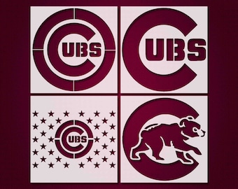 Chicago Cubs Stencil | Etsy
