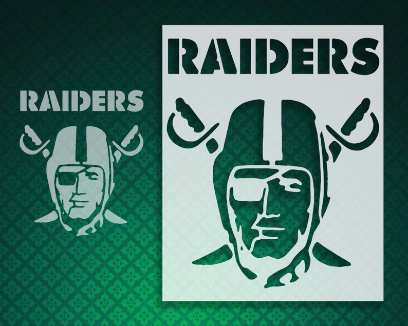 Raiders stencil 11x8.5 11x13.9 | Etsy