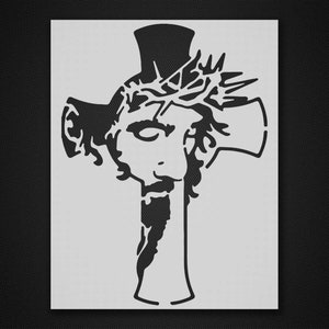 Jesus stencil - Reusable&Durable Mylar - 10 mil