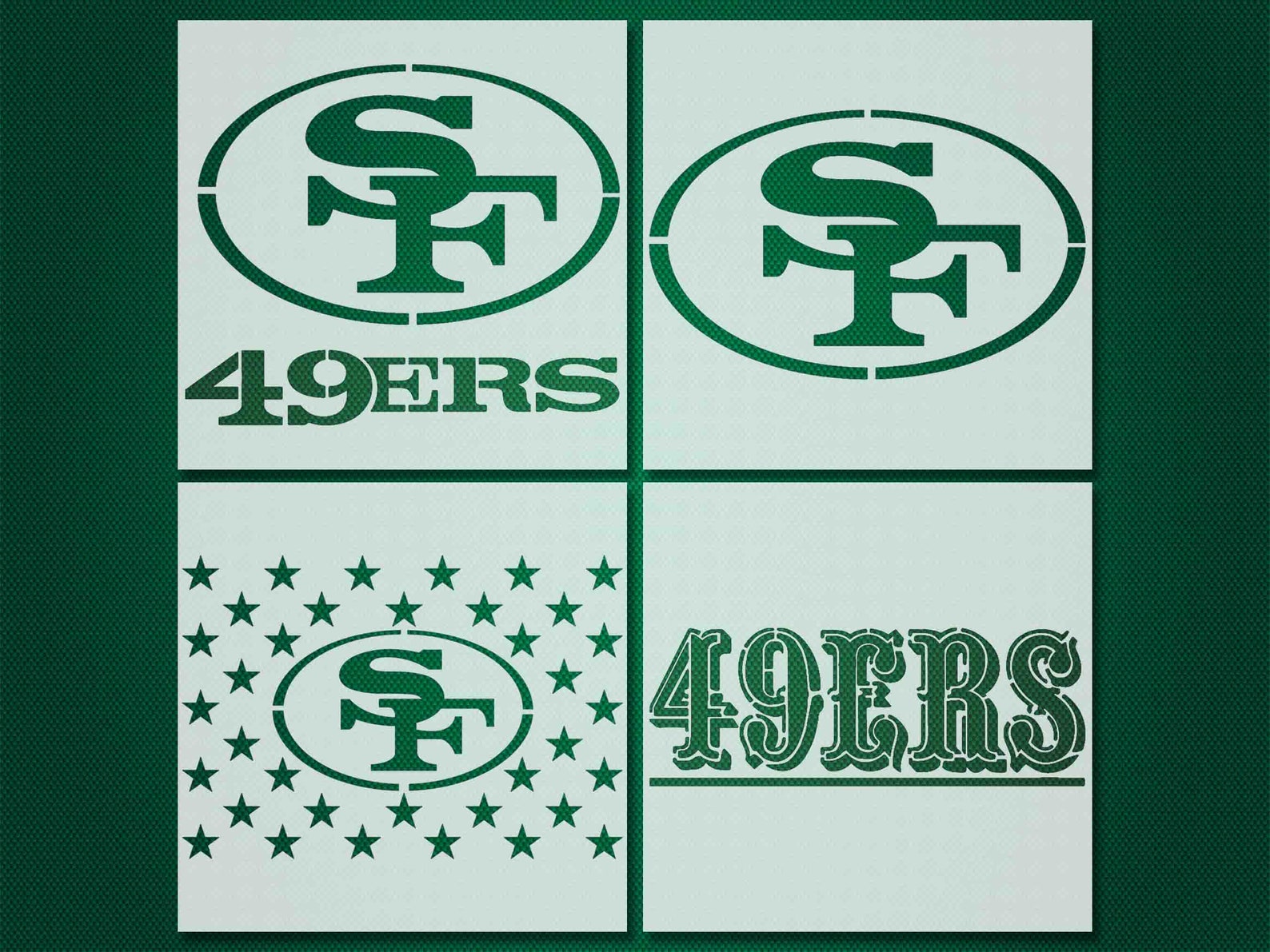 49ers stencil Reusable&amp;Durable Mylar 10 mil 254 micron | Etsy