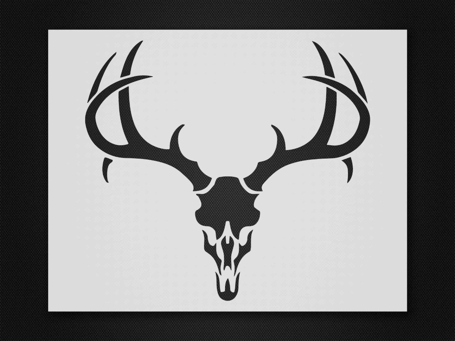 Deer Skull Stencil Reusable durable Mylar 10 Mil Etsy Israel deer-skull-stencil-reusable-durable-mylar-10-mil-etsy-israel
