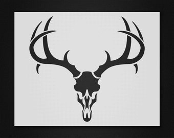 Deer Skull stencil - Reusable&Durable Mylar - 10 mil