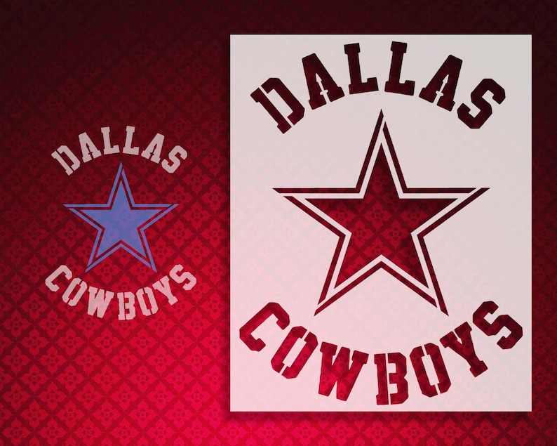 Dallas Cowboys stencil 11x8.5 11x13.9 Etsy