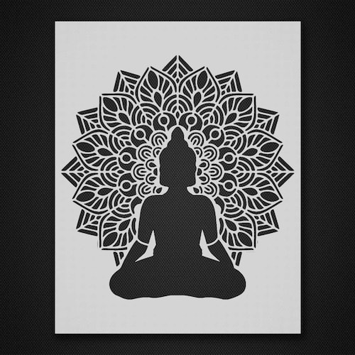 Buddha Stencil/Template Reusable 10 mil Mylar 