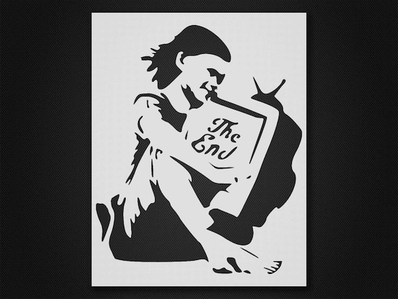 banksy stencil reusabledurable mylar 10 mil 254 micron etsy