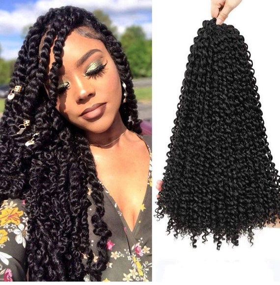 7packs Passion Twist Hair, 22strands/pack, Water Wave Crochet Braids for Passion  Twist Crochet Hair, Braiding Hair 18 Inch 
