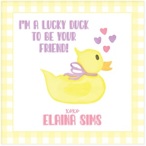 Patito de goma para San Valentín