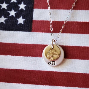 Personalized deployment necklace Military girlfriend or wife jewelry gift