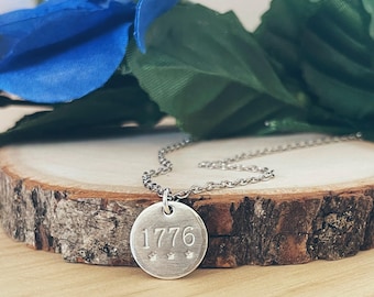 1776 necklace for women patriotic necklace conservative gifts
