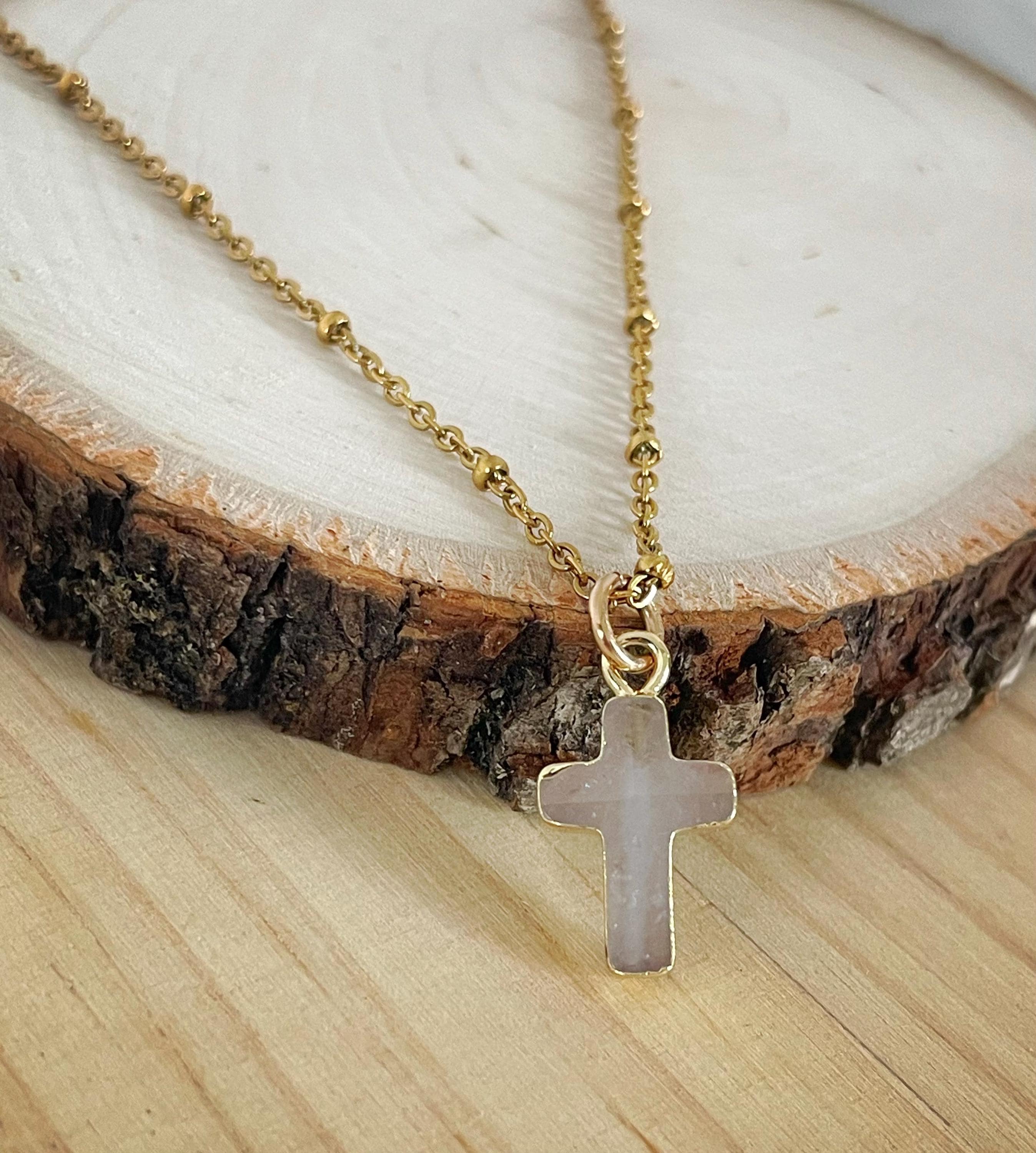 Clear Cross Chains - Etsy