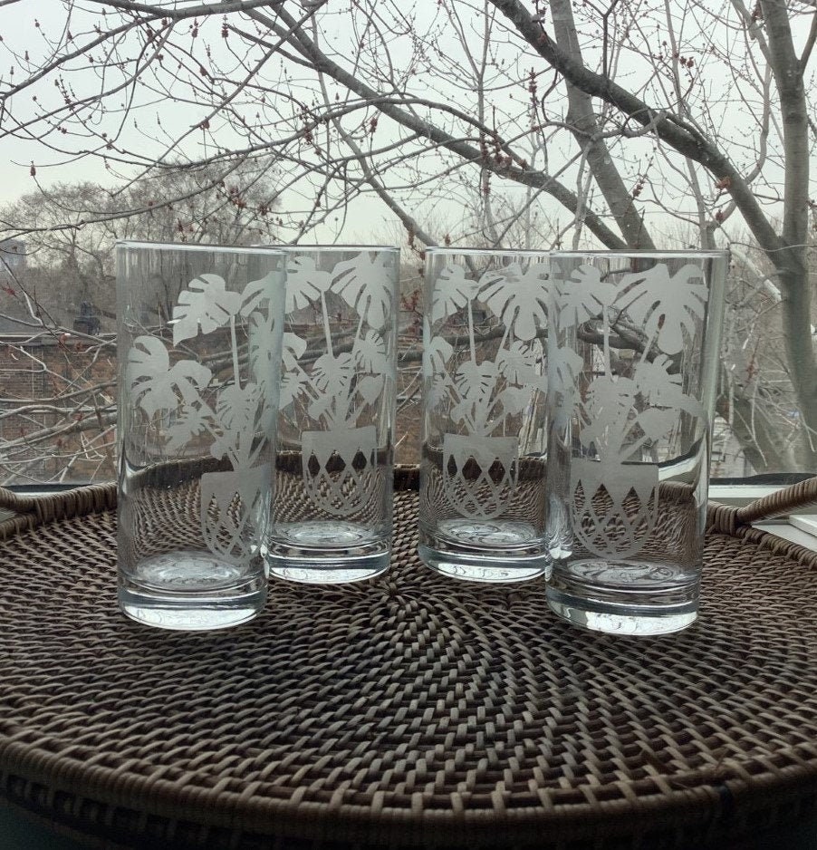 Etched Glassware Hawaii - Etsy