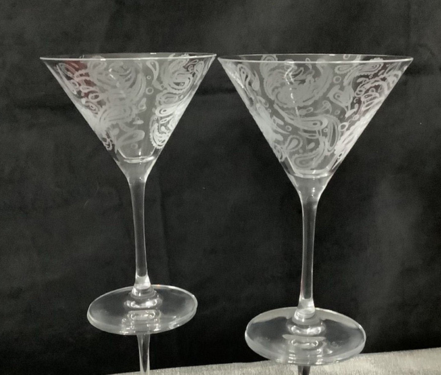 Clear Etched Martini Glass—Shop—Rios Interiors