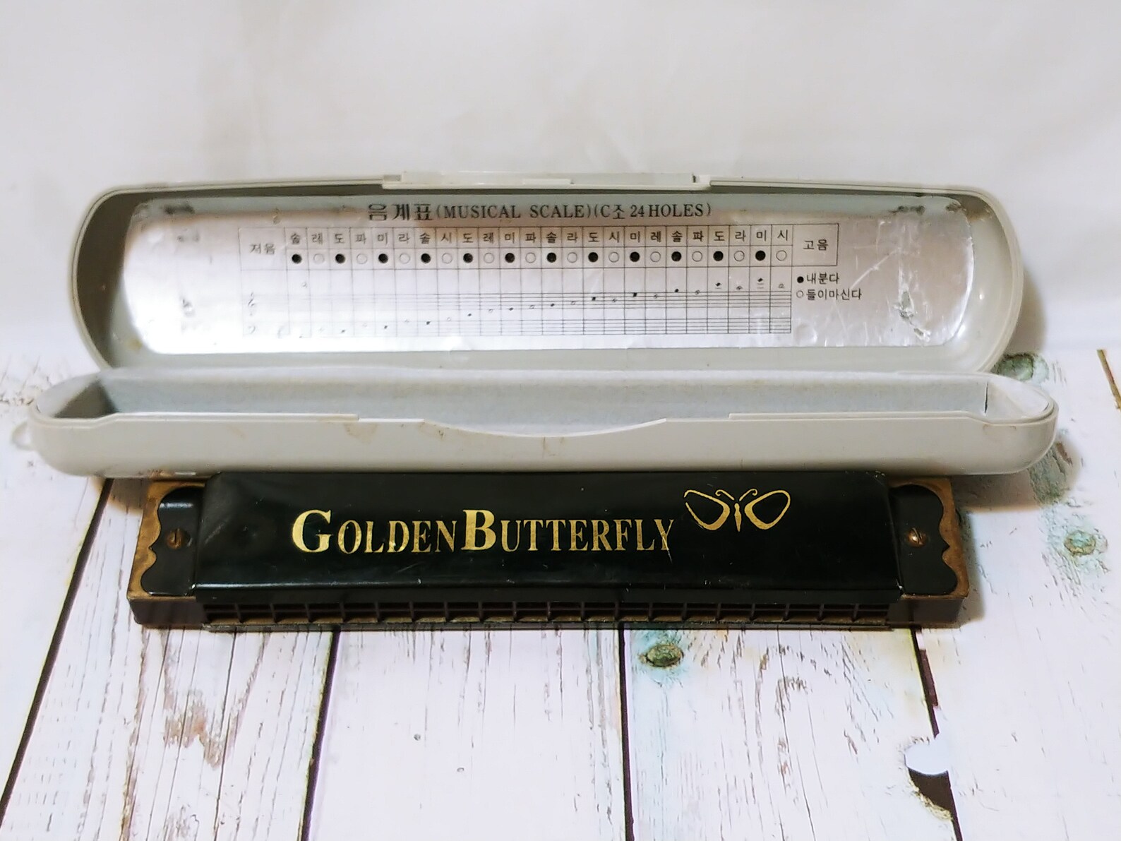 Vintage RARE Golden Butterfly Harmonica 40 Holes Beautiful Etsy