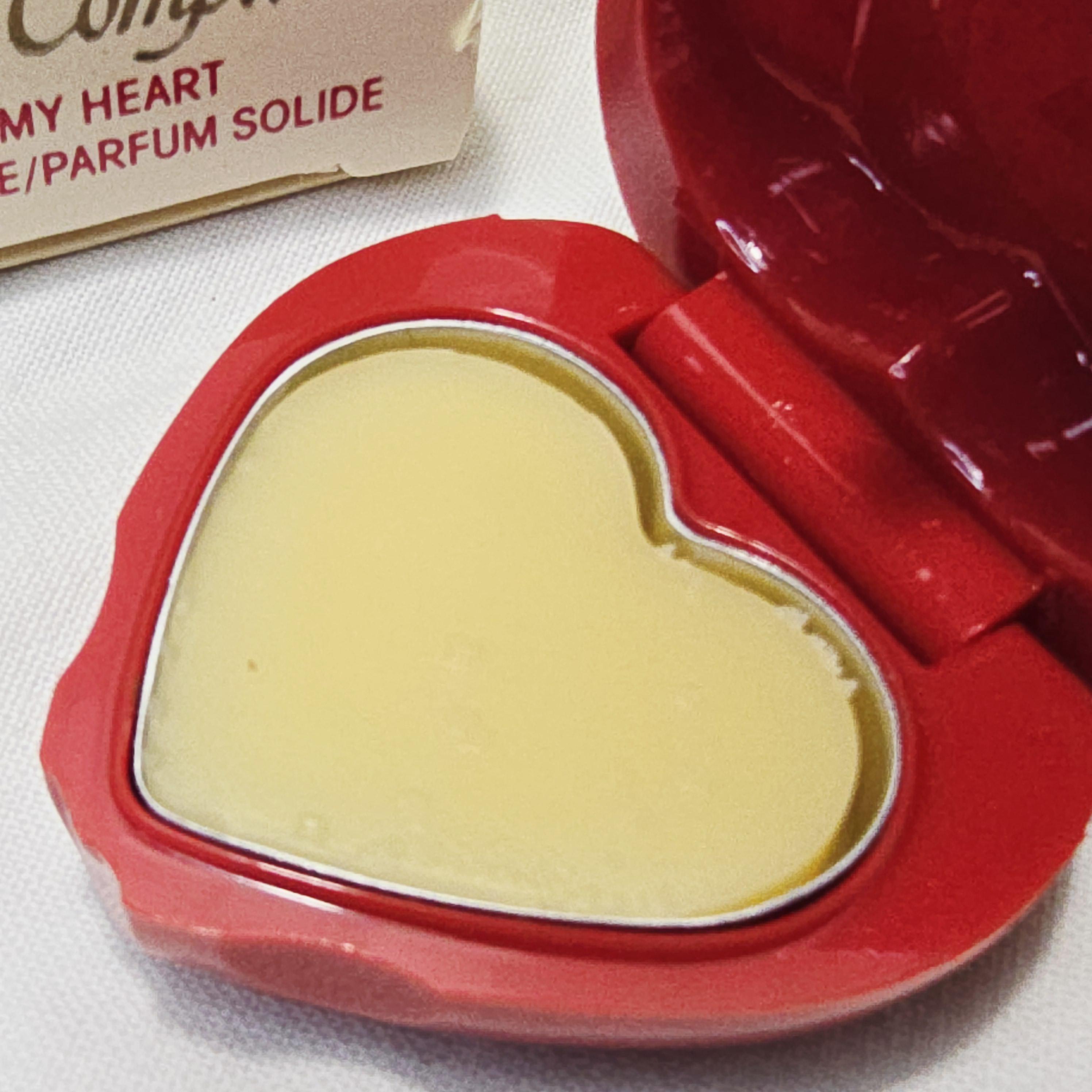 70's AVON スペイン ヴィンテージ Treasured Heart シリ Vintage Avon 70's Heart Compact - Here's My Heart Solid