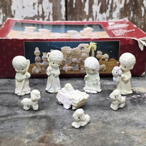 エネスコ　プレシャスモーメント　ヴィンテージ クリスマス 人形セット Precious Moments Pewter Nativity - Etsy