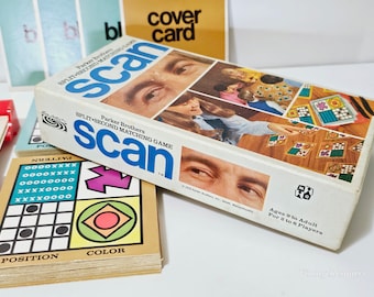 Vintage Parker Brothers SCAN Match Board Game - 1970s Split Second Matching Game - Challenging Competitive Family Game Night - Ages 9 up