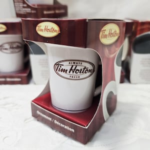 Vintage Tim Horton&#39;s Christmas Tree Ornament - 2011 Tim Horton&#39;s &quot;Always Fresh&quot; Coffee Cup Ornament - Collectible Christmas Tree Ornament.