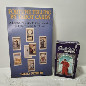 RARE OOP The Prediction Tarot Cards and Wahrsagerei von Tarot Cards Anleitungsbuch von Sasha Fenton - Vergriffene Anfänger Tarot-Sammlung