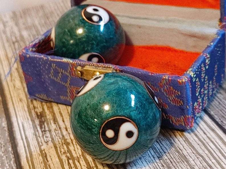 Vintage Chinese Shouxing Baoding Balls Cloisonné Enamel Yin Etsy Canada