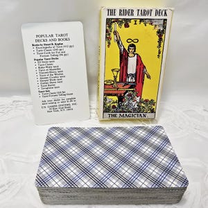 Baralho de Tarô The Rider de 1971, Edição Original Autêntica Autorizada - Baralho Colorido com 78 Cartas - Conjunto de Tarô para Adivinhação de Iniciantes