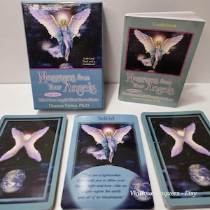 RARE OOP Messages de Doreen Virtue de vos anges Oracle Cards - Jeu de 44 cartes et guide authentiques - Épuisé cartes de tarot divinatoire